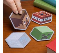 Minecraft - Lot de 4 Sous-Verres en Métal