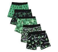Minecraft Lot de 5 boxers pour homme, noir, Small
