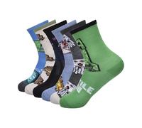 Minecraft Lot de 6 paires de chaussettes pour garçon - Vert - 6 à 8 ans, Vert (lot de 6), 6-8