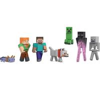 Minecraft Lot de 7 Figurines d'action, Pack World Builder, Collection de Personnages à l'échelle de 8,3 cm, Comprend Steve, Ari, Enderman et Plus Encore