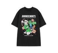 Minecraft Méfiez-Vous du t-Shirt Graphique Noir TNT Dark pour Hommes | T-Shirt Classique de Personnage de Jeu Crew Neck | Haut uni à Manches Courtes et à Enfiler pour Tenue décontractée