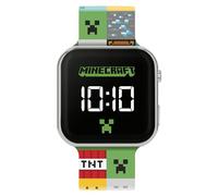 Minecraft Min4272 Montre numérique LED Multicolore avec Bracelet en Silicone pour Enfant, Multicolore, Sangle