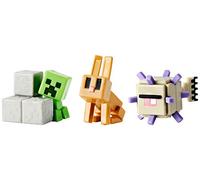 Minecraft Mini Figure 3-Pack, Elder Guardian, Sneaky Creeper & Rabbit