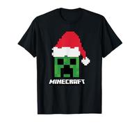 Minecraft Noël Creeper Santa Hat T-Shirt
