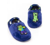 Minecraft Pantoufles pour garçons | Différents styles Enfants Bleu Marine Noir Paillettes Creeper Zombie Garçons Maison Chaussures | Produits dérivés de chaussures de jeu pour enfants et adolescents