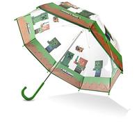 Minecraft Parapluie Enfant Garcon Fille Gamer Parapluie Enfant Pliable ou Cloche Accessoires Officiels (Transparent)