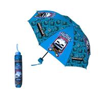 Minecraft Parapluie Pliant Compact, Parapluie pour Garçons, Structure Haute Résistance, Parapluie Design 'Hostile Behaviour', Parapluie pour Enfant