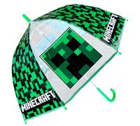 Minecraft Parapluie Transparent Enfant Garçon PVC Manche 60cm Rayon 46cm