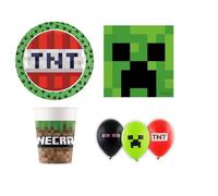 Minecraft party (4) set 36 pieces pour anniversaire et fetes enfants Procos + 6 ballons offerts