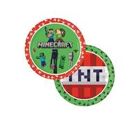 Minecraft Party Lot de 8 assiettes