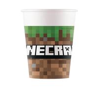 8 gobelets en papier 200ml Minecraft