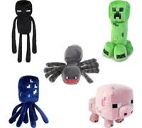 Minecraft Peluches Lot de 5 - Peluche - Araignée/Enfant/Plante grimpante/Sanglier/Pieuvre - env. 22 cm - Jouets