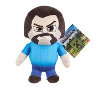 Minecraft Personnages basiques en peluche, poupées douces de collection de 20,3 cm inspirées du jeu vidéo Steve Jack Black
