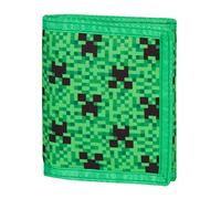 Minecraft Portefeuille pour garçons ou filles - Portefeuille vert à trois volets, vert, One Size