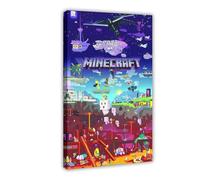 Minecraft - Poster de jeu vidéo vintage - Décoration pour chambre de garçon - Décoration de chambre à coucher, bureau, chambre à coucher - 40 x 60 cm
