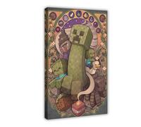 Minecraft - Poster de jeu vidéo vintage - Décoration pour chambre de garçon - Décoration de chambre à coucher, bureau, chambre - 60 x 90 cm