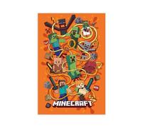 Minecraft Poster de jeu vidéo vintage pour chambre de garçon - Décoration de chambre à coucher, bureau, chambre à coucher - 40 x 60 cm