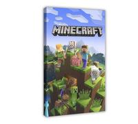 Minecraft Poster de jeu vidéo vintage pour chambre de garçon, décoration de chambre de garçon, décoration de chambre à coucher, bureau, cadeau 30 x 45 cm