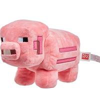 Minecraft Poupée Cochon en Peluche de 20,3 cm, Cadeau de Collection pour Les Fans de 3 Ans et Plus, Rose