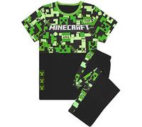 Minecraft Pyjamas pour garçons Options Bas Longs ou Courts Pyjamas pour Enfant 9-10 Ans