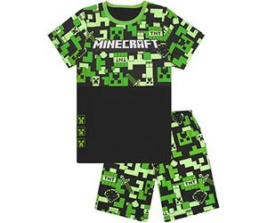 Minecraft Pyjamas pour garçons Options Bas Longs ou Courts Pyjamas pour Enfant 9-10 Ans