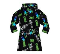 Minecraft Robe De Chambre Robe De Chambre Garcon Creeper | Vêtements De Nuit Et Peignoirs Gaming Garçons Noir - 6-7 Ans