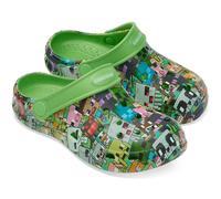 Minecraft Sabots Enfant Chaussures Garçon et Fille Été avec ou sans Charms Bride au Talon Jardin Plage Cadeau Enfant (Vert sans Breloques, 38/39 EU)