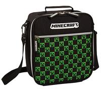 Minecraft Sac à déjeuner isotherme avec poche avant zippée et bandoulière amovible pour adultes et enfants