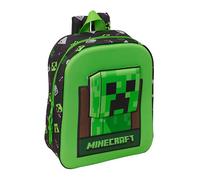 MINECRAFT - Sac à dos de crèche 3D, facile à nettoyer, idéal pour les enfants de différents âges, confortable et polyvalent, qualité et résistance, 22 x 10 x 27 cm
