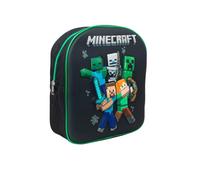 MINECRAFT - Sac à dos maternelle avec bouclier rigide 3D - 30 × 25 × 10 cm - Licence officielle - Parfait pour la maternelle de loisirs - Idée cadeau [Noir]
