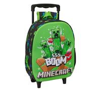 MINECRAFT - Sac à dos pour enfant 3D à roulettes, idéal pour enfants de différents âges, confortable et polyvalent, qualité et résistance, 27 x 10 x 33 cm