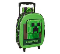 MINECRAFT - Sac à dos pour enfant 3D à roulettes, idéal pour enfants de différents âges, confortable et polyvalent, qualité et résistance, 27 x 10 x 33 cm