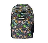 Minecraft Sac à dos scolaire Pixel 25 - Double compartiment - Adaptable au chariot - Dos rembourré - Robuste, spacieux et organisé - 44 x 30 x 20 cm, multicolore, M, Décontracté