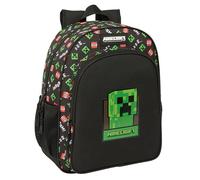 MINECRAFT - Sac à dos scolaire pour enfant, adaptable au chariot, idéal pour les enfants d'âge scolaire, confortable et polyvalent, qualité et résistance, 32 x 12 x 38 cm