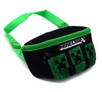 Minecraft Sac banane pour enfant original Deux couleurs Réglable, Noir , Taglia Unica