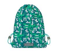 Minecraft Sac de gym pour enfants - Sac de sport pour fille et garçon - Sac à chaussures pour l'école, le sport, Silver Creeper