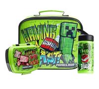 Minecraft Sac Isotherme Repas Enfant avec Boîte à Goûter et Gourde - Cadeau Gamer