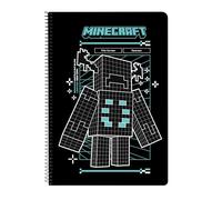 MINECRAFT SCREEN - Cahier 80 feuilles, couverture rigide, idéal pour enfants de différents âges, confortable et polyvalent, qualité et résistance, 21,5 x 31 cm