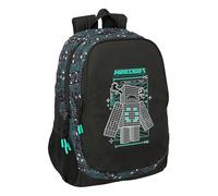 Safta Sac à dos Minecraft Screen 23 L scolaire 32 x 16 x 44 cm Noir pour enfants