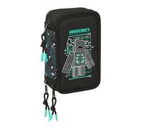 MINECRAFT SCREEN - Trousse scolaire avec 37 outils inclus, idéale pour les enfants de 5 à 14 ans, confortable et polyvalente, qualité et résistance, 12,5 x 5,5 x 19,5 cm
