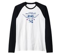Minecraft See It Through to The End Ender Dragon Line Art Manche Raglan