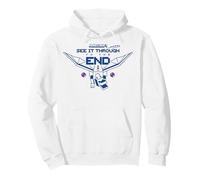 Minecraft See It Through to The End Ender Dragon Line Art Sweat à Capuche