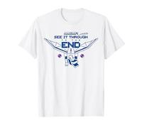 Minecraft See It Through to The End Ender Dragon Line Art T-Shirt