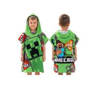 Minecraft Serviette de piscine, poncho à capuche à séchage rapide pour enfants, pour la plage, 100% coton 50x115cm OEKO-TEX