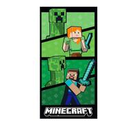 Minecraft Serviette De Plage Enfant 70x140 Cm Vert 100% Coton Neuf Officielle