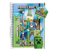 Minecraft - Set de papeterie CLASSIC (Taille unique) (Bleu/Vert)