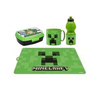 Minecraft Set Petit Déjeuner Boîte À Lunch + Gourde + Tasse + Nappe École