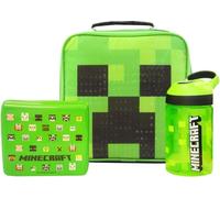 Minecraft - Set sac à goûter et bouteille d'eau pour enfants NS5713 (Taille unique) (Vert)