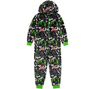 Minecraft seysie Kids Girls garçons Creeper TNT Gris Tout en Un Pyjamas 9-10 Ans