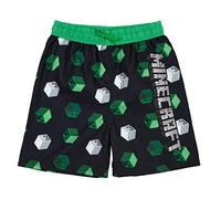 Minecraft Short de bain Creeper pour garçon, Noir , 128 cm